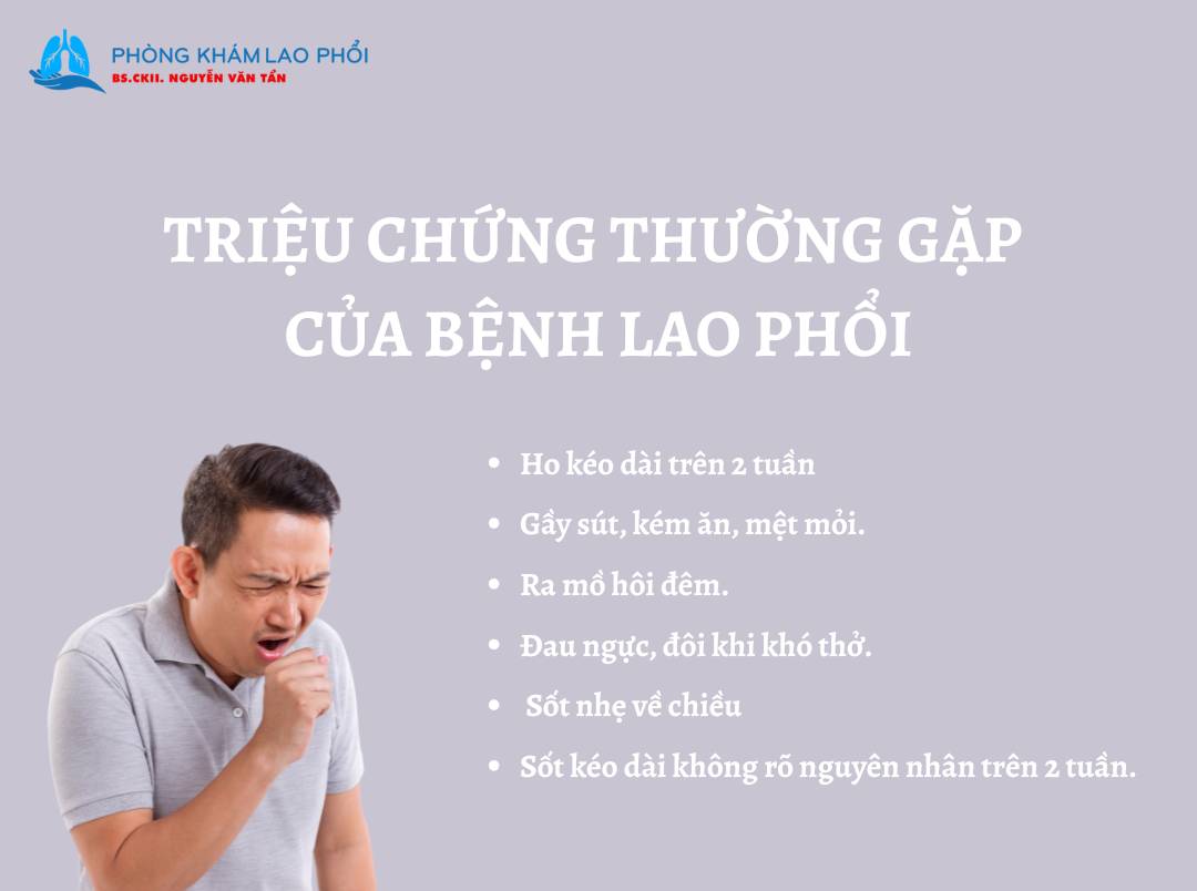Triệu chứng thường gặp của bệnh lao phổi
