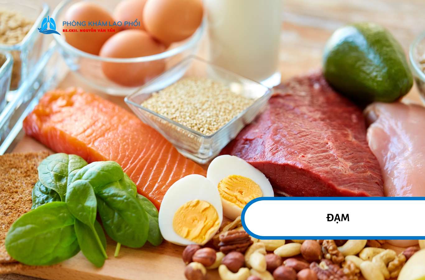 Người bệnh lao phổi cần ăn đầy đủ năng lượng, đạm và vitamin