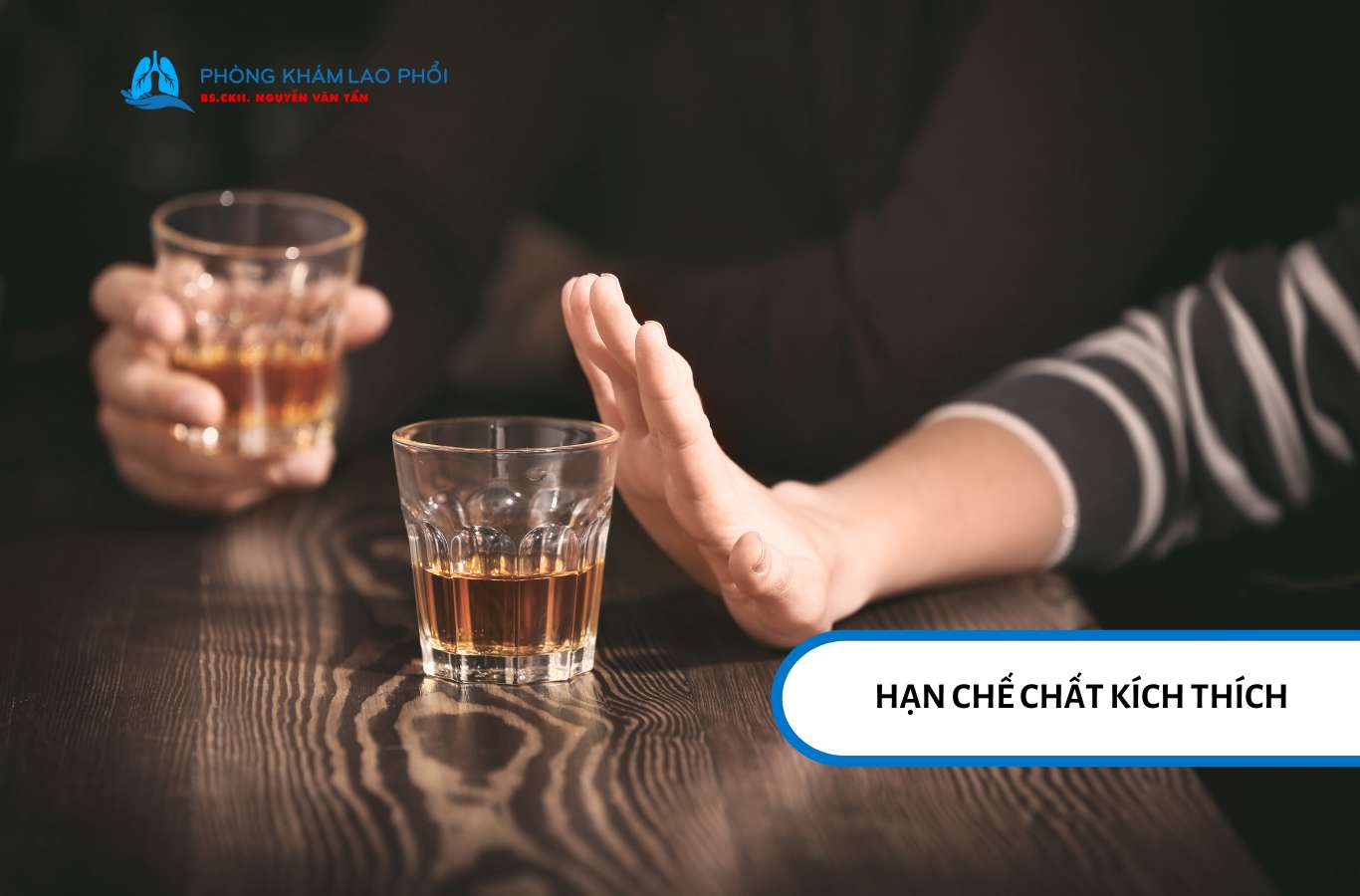 Người bệnh cần kiêng rượu, bia, cà phê và thuốc lá để bảo vệ gan và phổi