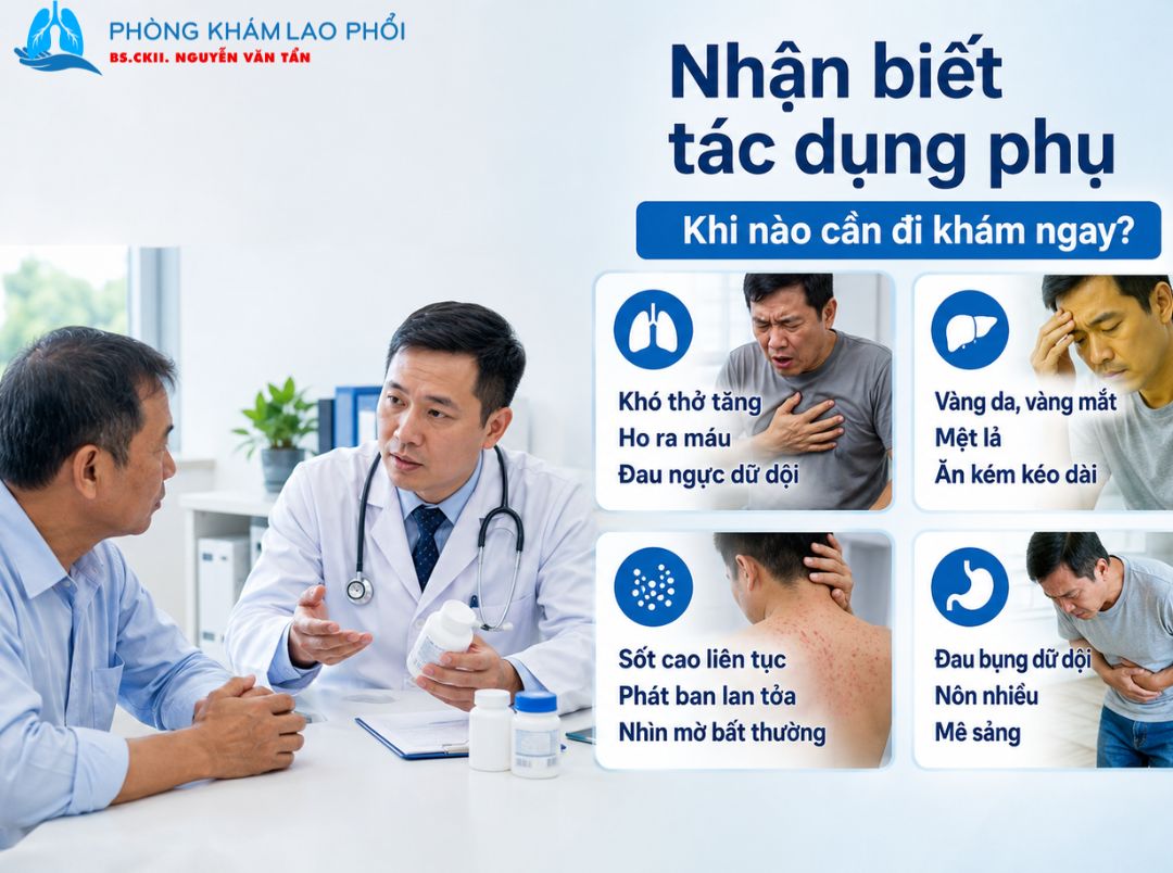 Theo dõi tác dụng phụ và nhận biết các dấu hiệu cần đi khám kịp thời