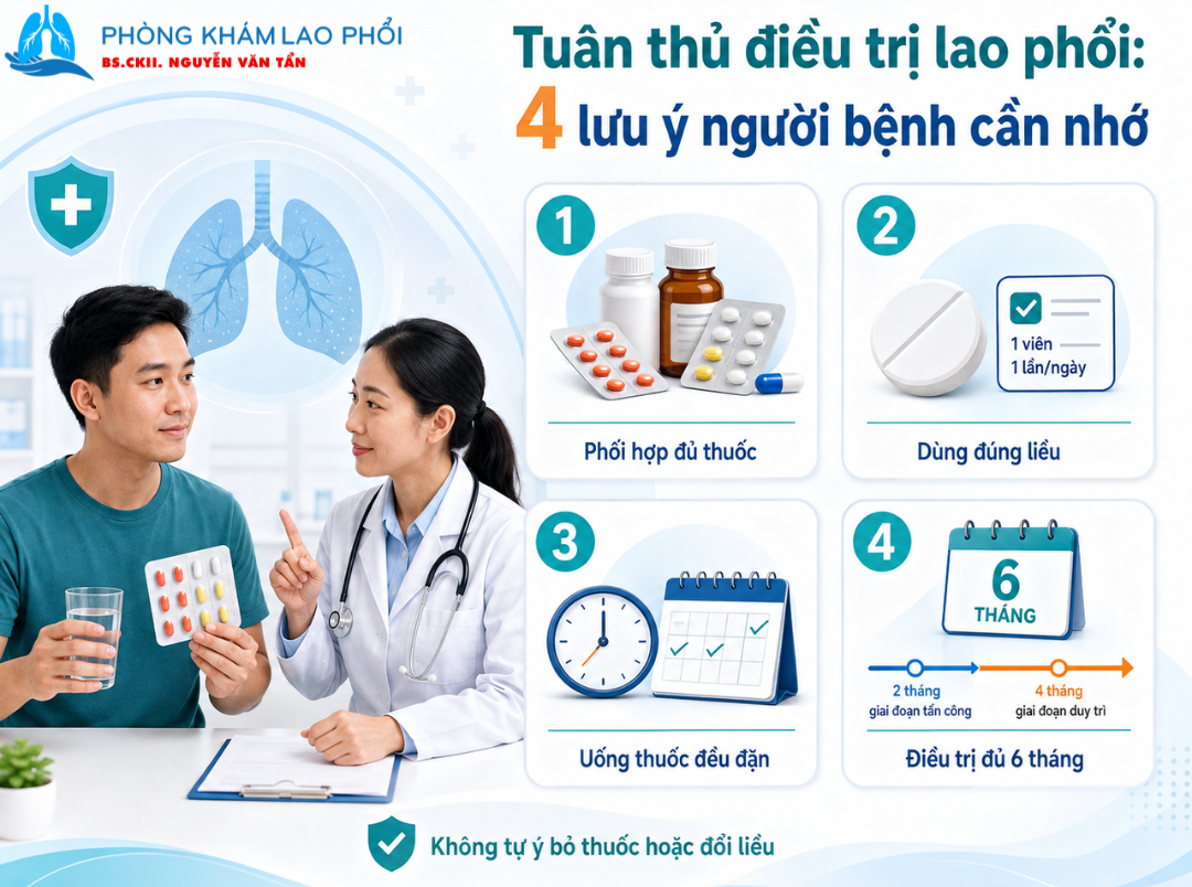 Người bệnh nên phối hợp đủ thuốc, dùng đủ liều, đều đặn và đủ thời gian
