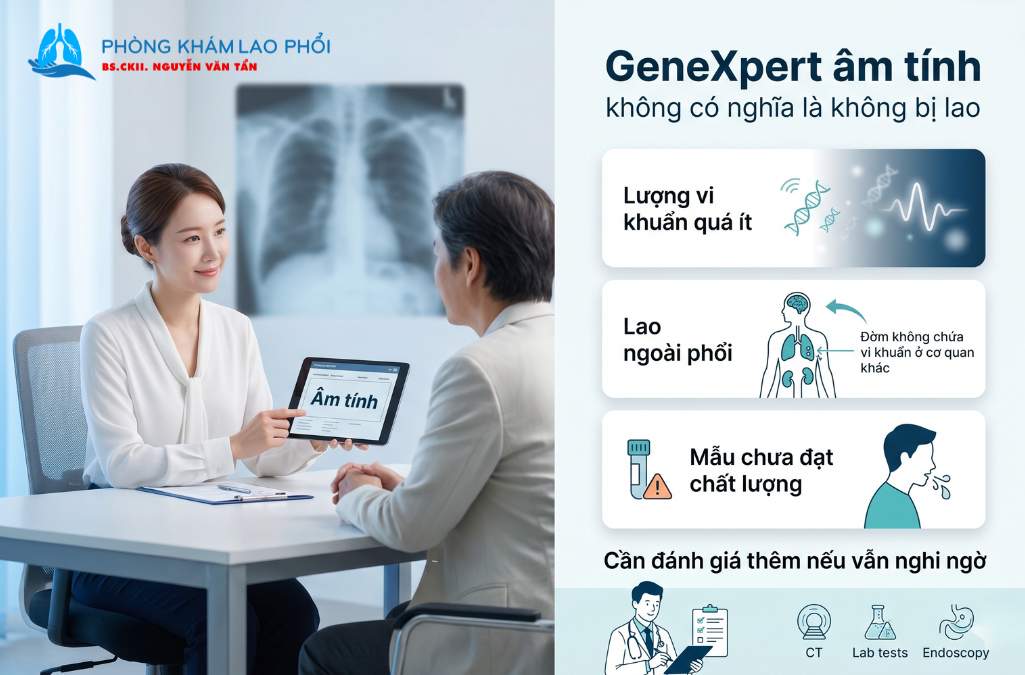 Kết quả GeneXpert âm tính không đồng nghĩa với việc chắc chắn không bị lao