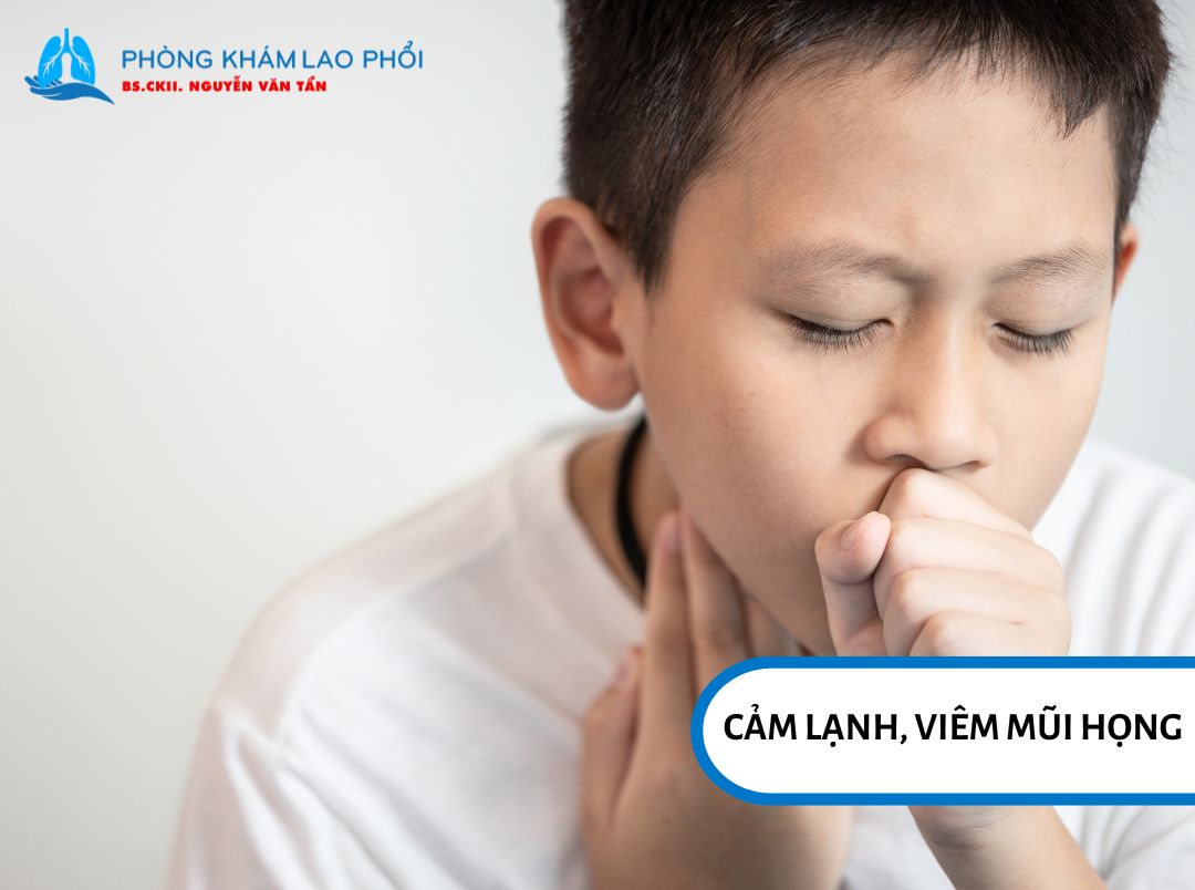 Cảm lạnh và viêm mũi họng thường gây sổ mũi, nghẹt mũi, ho, đau họng và hắt hơi ở trẻ