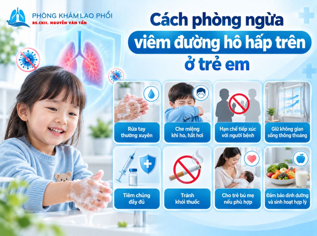 Cách phòng ngừa viêm đường hô hấp trên ở trẻ em