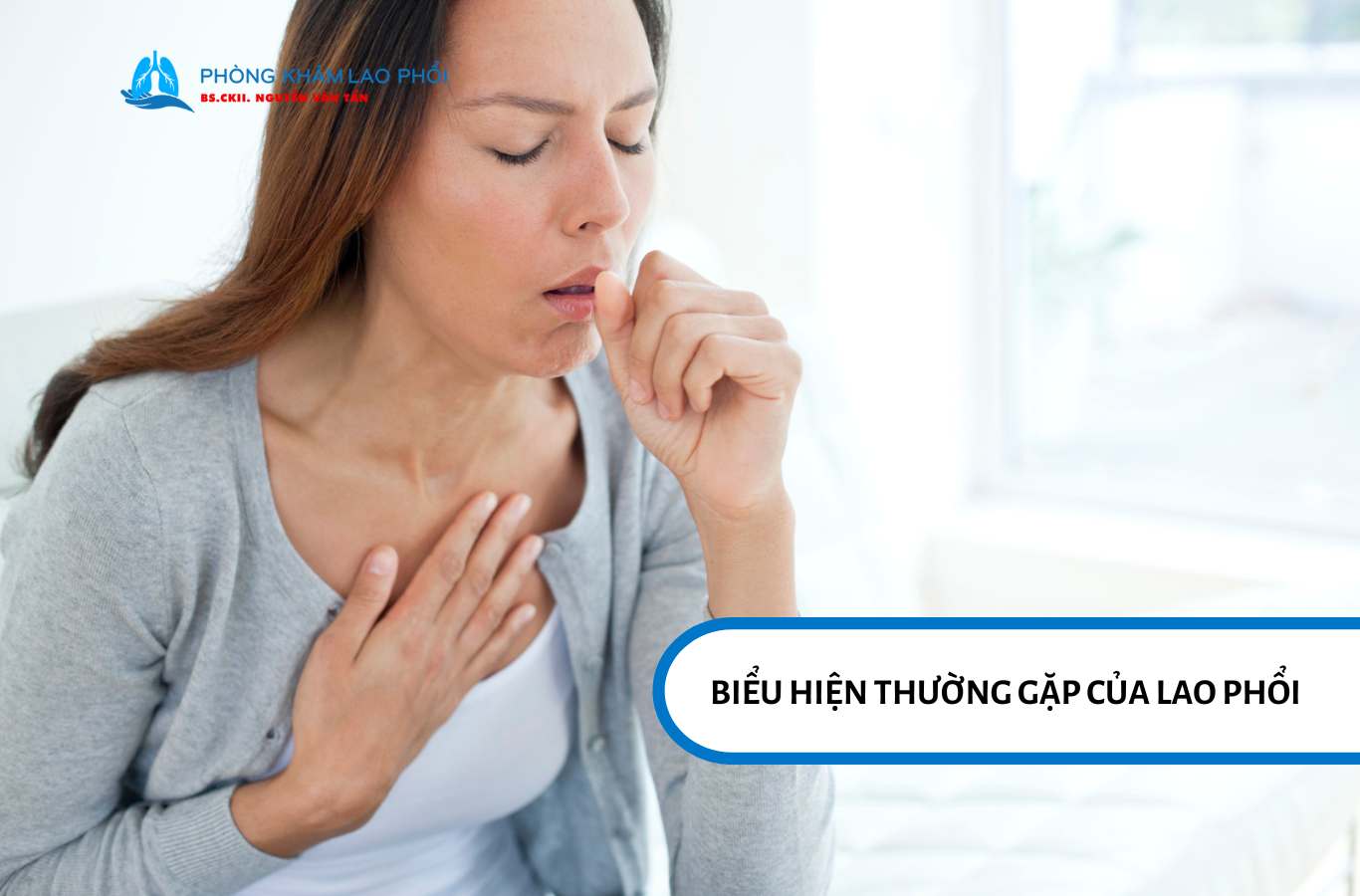 Biểu hiện thường gặp của lao phổi gồm ho kéo dài, sốt nhẹ, đổ mồ hôi đêm, sụt cân, mệt mỏi và chán ăn