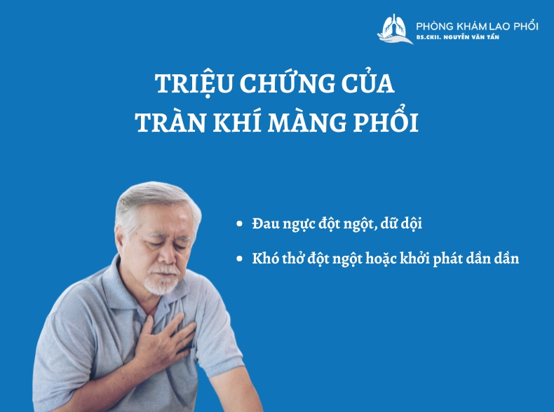Triệu chứng của tràn khí màng phổi