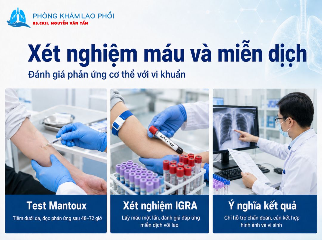 Đánh giá phản ứng miễn dịch của cơ thể với vi khuẩn lao thông qua xét nghiệm máu