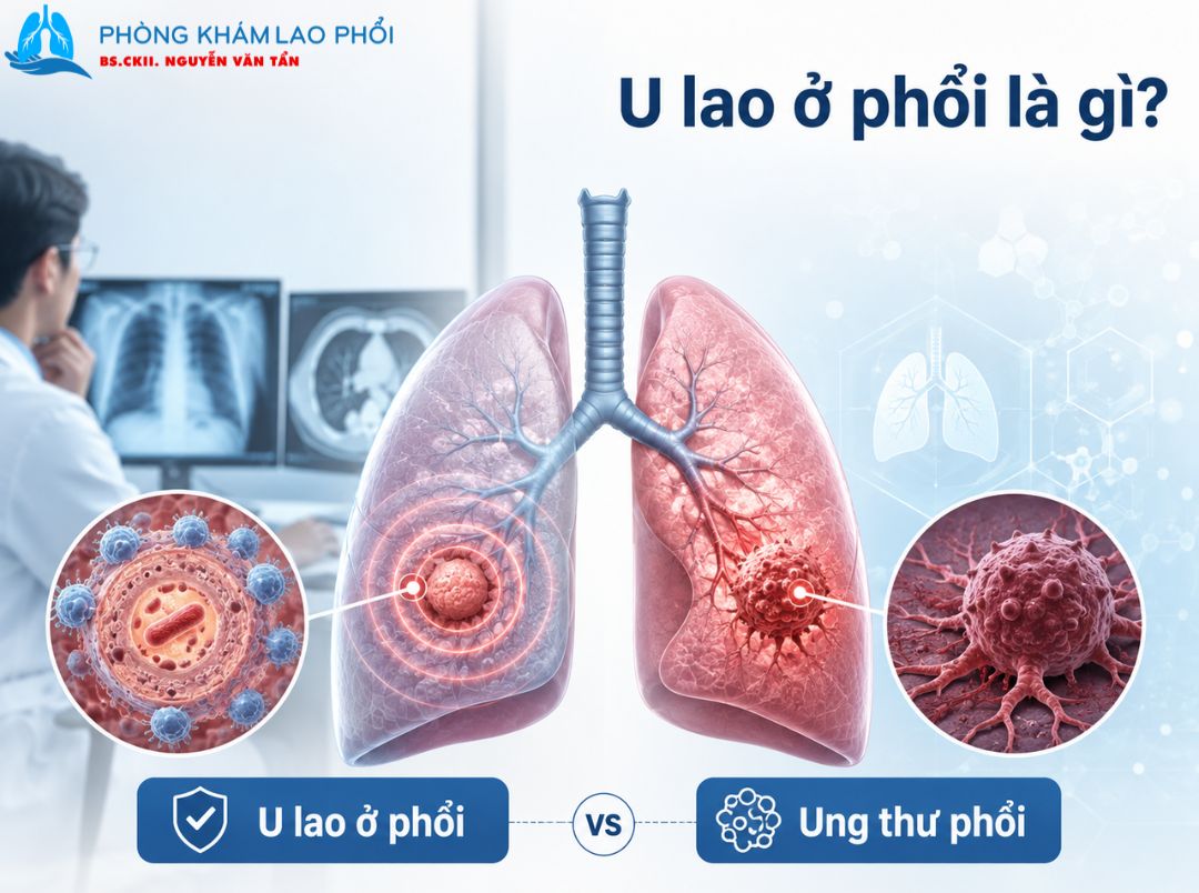 Hình ảnh khối u lao phổi dễ bị người bệnh nhầm lẫn với ung thư phổi