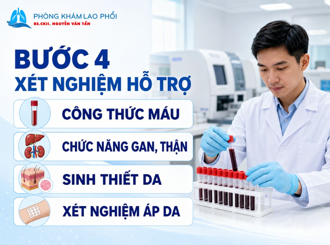 Chẩn đoán phản ứng da có xuất hiện mụn, mẩn đỏ