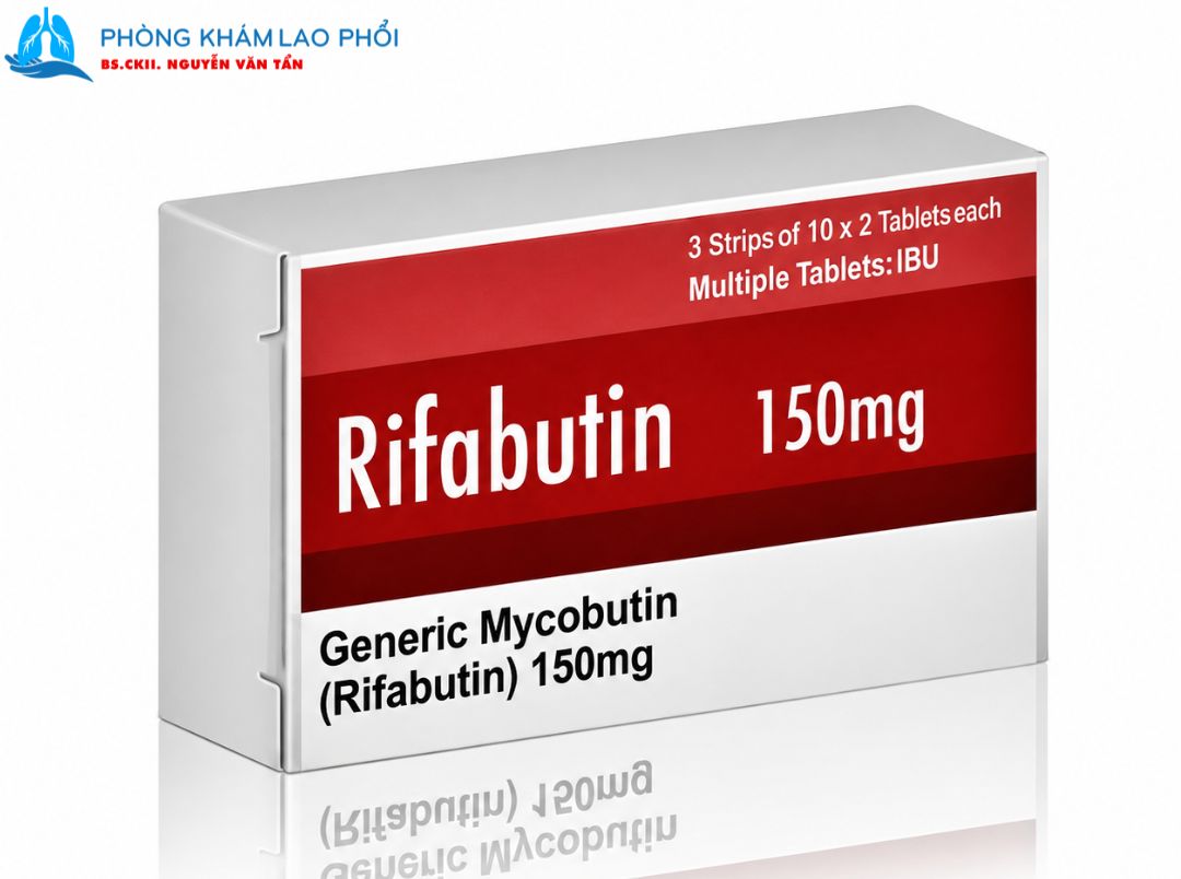 Rifabutin gây tác dụng phụ làm đau mắt, đỏ mắt, nhìn mờ